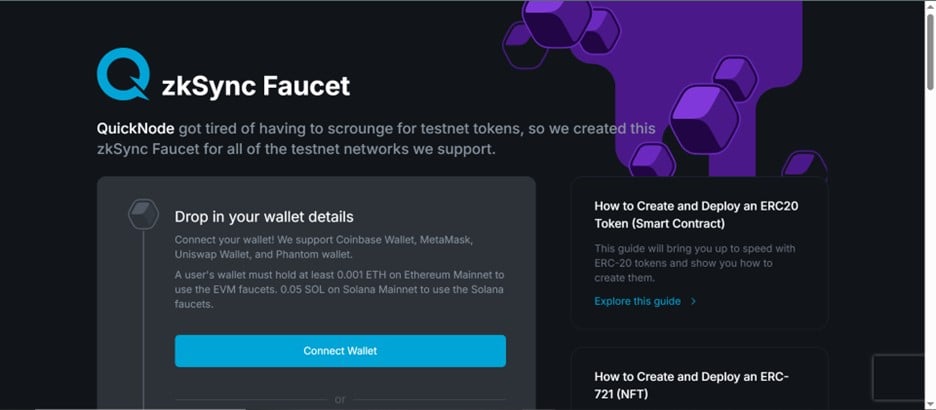 How to Get ZkSync Era Testnet Tokens