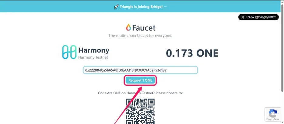 Get Harmony Testnet Tokens