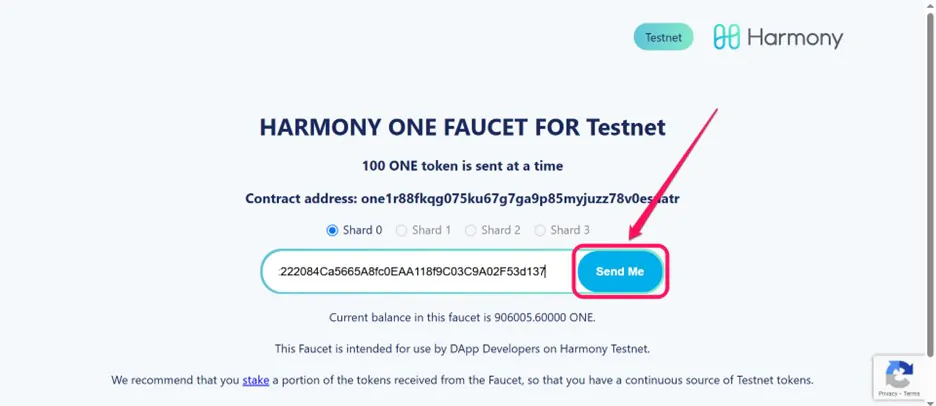 Get Harmony Testnet Tokens
