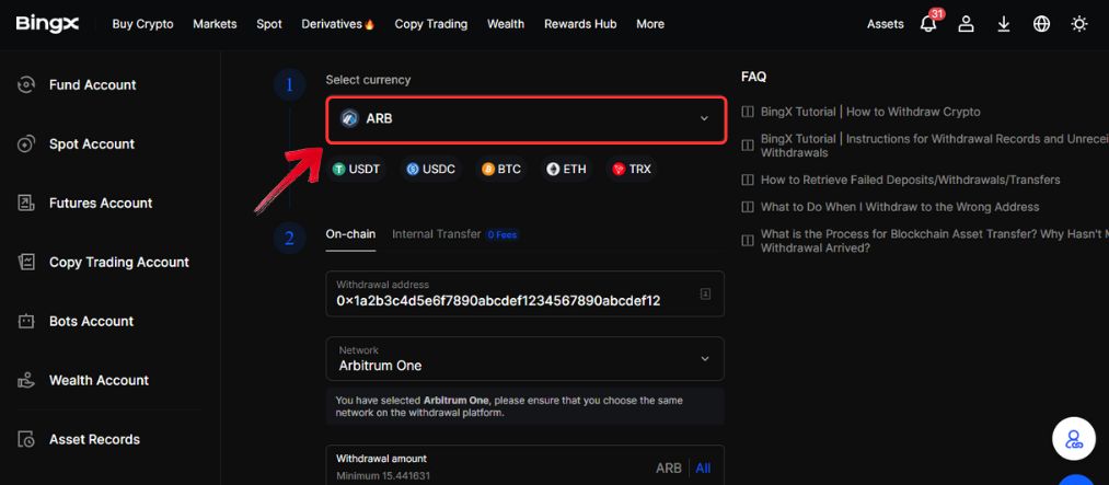 Buy Arbitrum tokens
