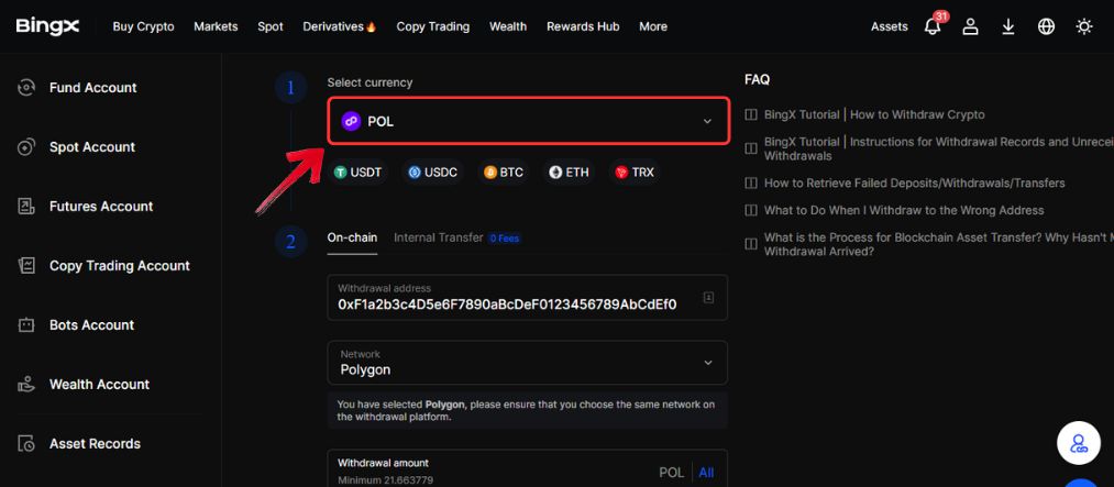 Buy Polygon tokens