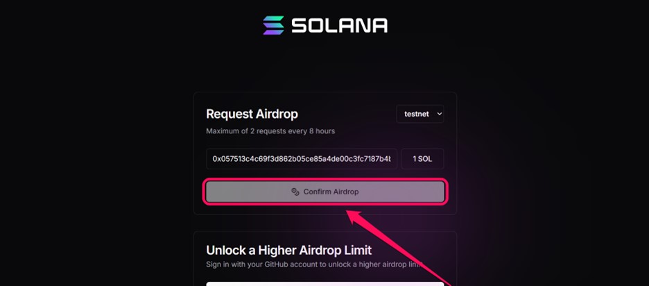 Get SOL Testnet Tokens