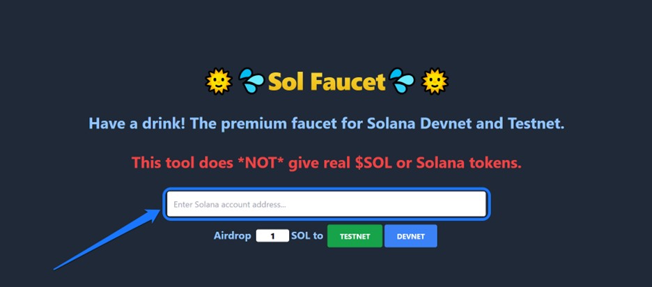 Get SOL Testnet Tokens
