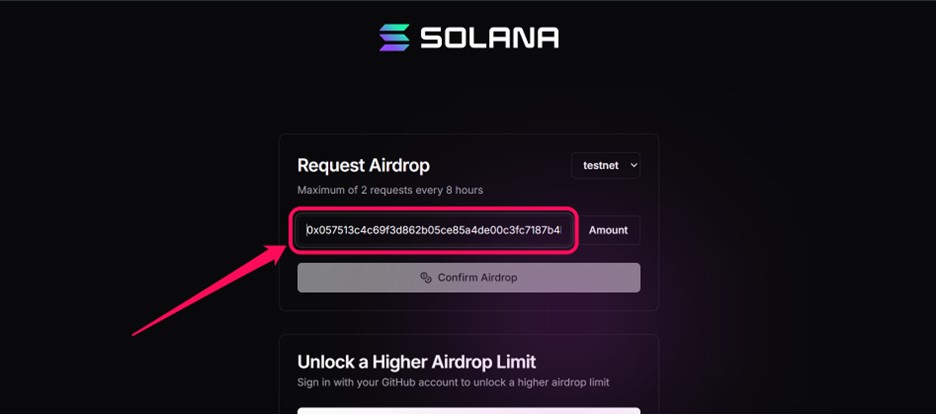 Get SOL Testnet Tokens