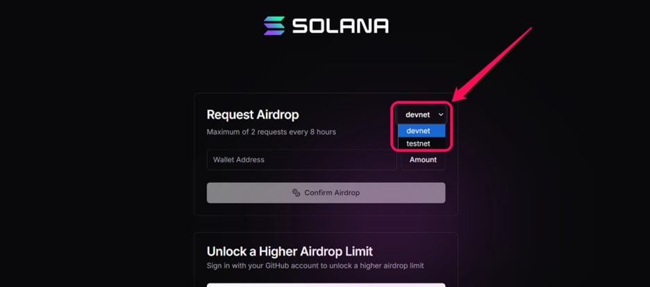 Get SOL Testnet Tokens