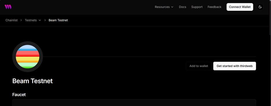 Get Beam Testnet Tokens