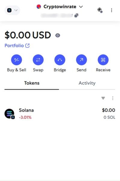 Crea un account Solana su MetaMask