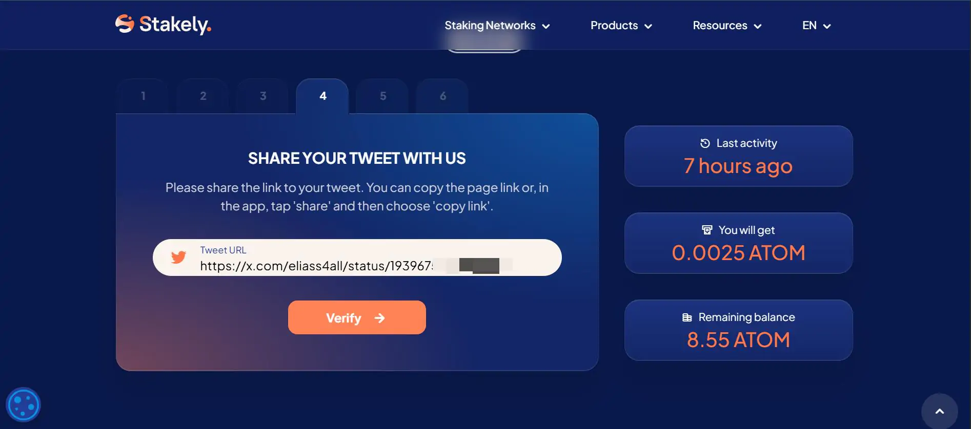 Cosmos Testnet tokens
