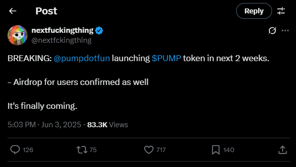 PUMP.fun Token Speculation