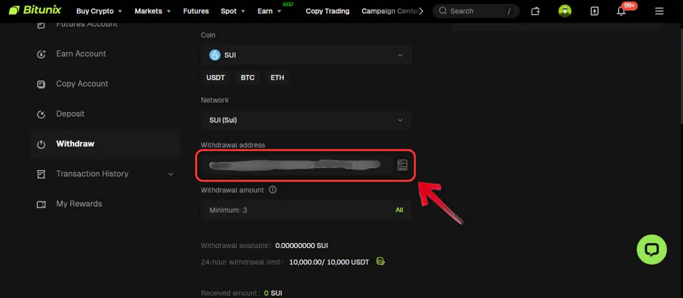 Buy SUI tokens