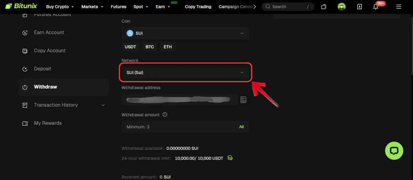 Buy SUI tokens