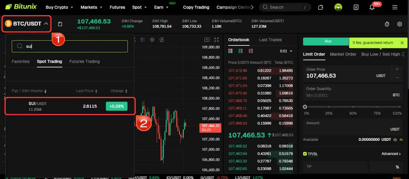 Buy SUI tokens