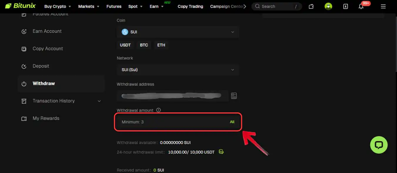 Buy SUI tokens