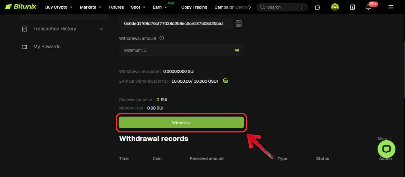 Buy SUI tokens