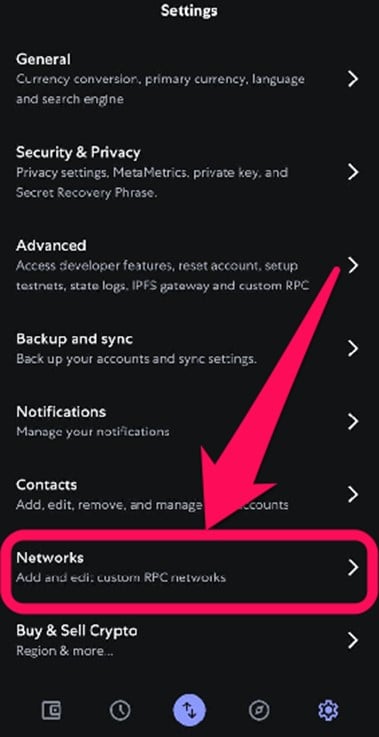 Remove a Network From MetaMask