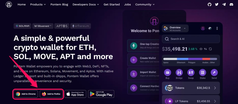 Get Started with Pontem Wallet