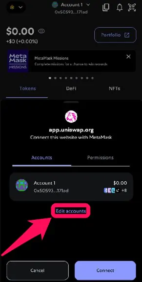 Utilizzare Metamask con WalletConnect