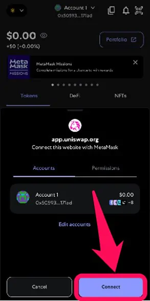 Utilizzare Metamask con WalletConnect