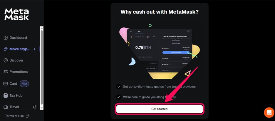 Sell Crypto on MetaMask