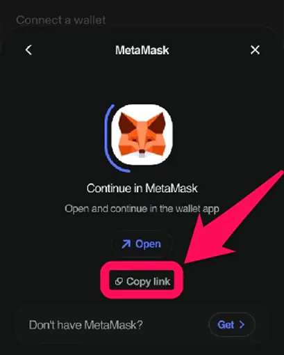 Utilizzare Metamask con WalletConnect