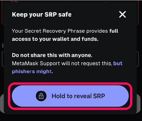 Find Your Secret Recovery Phrase in Metamask