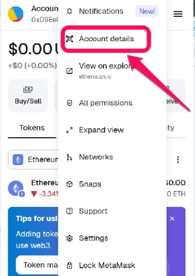 Find Your Secret Recovery Phrase in Metamask