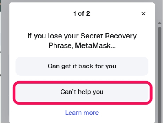 Find Your Secret Recovery Phrase in Metamask