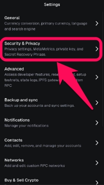 Find Your Secret Recovery Phrase in Metamask