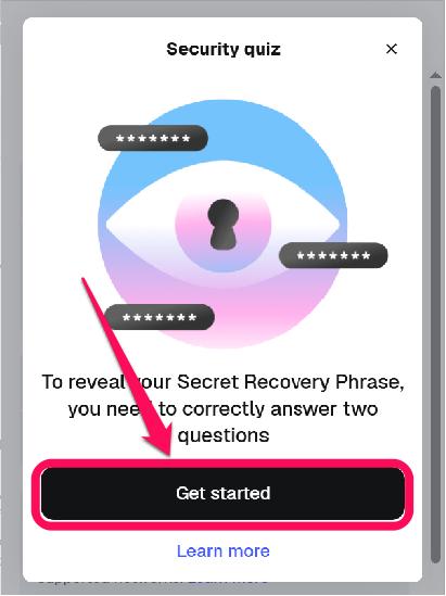 Find Your Secret Recovery Phrase in Metamask