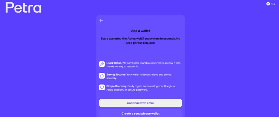 Get Started with Petra Wallet