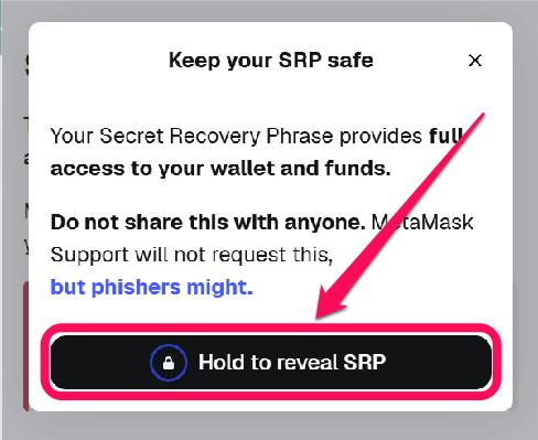 Find Your Secret Recovery Phrase in Metamask
