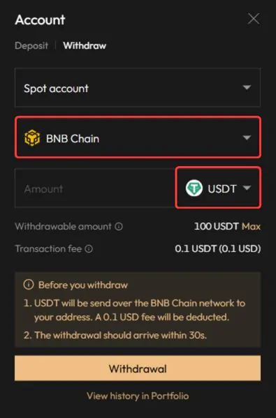 deposits and withdrawals on Aster DEX