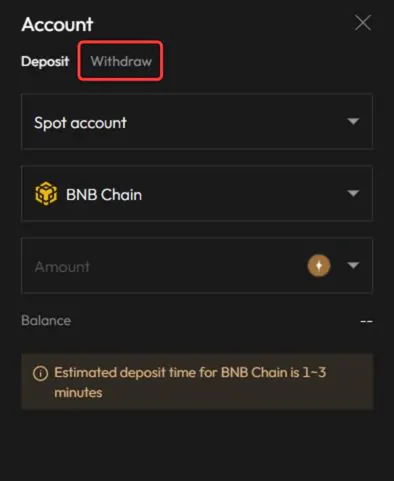 deposits and withdrawals on Aster DEX