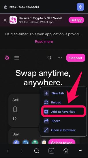 Mark dApps as Favorites in MetaMask Mobile
