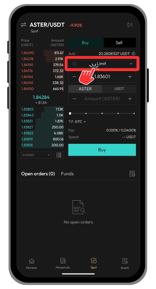 Aster DEX Mobile