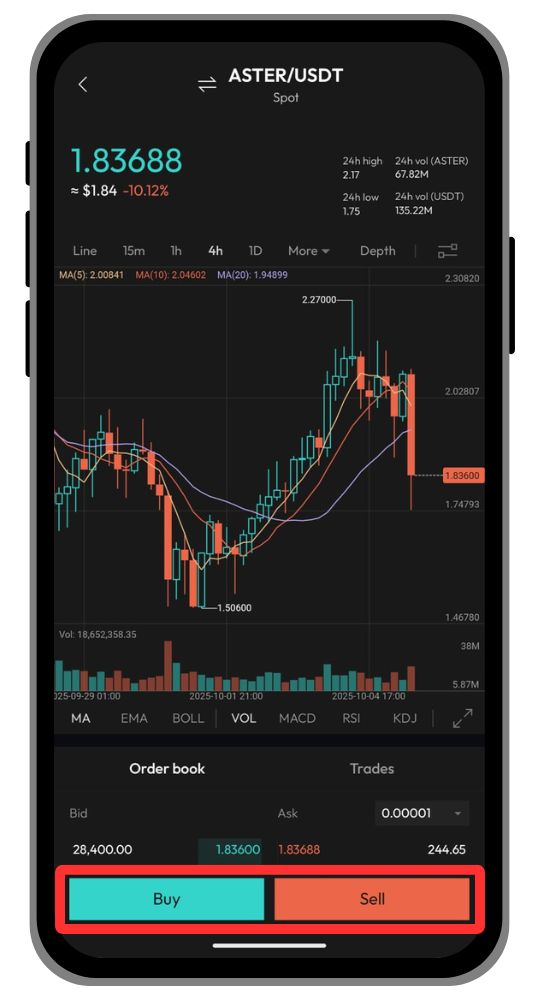 Aster DEX Mobile