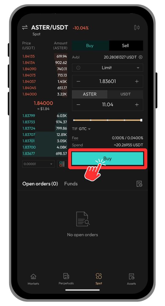 Aster DEX Mobile