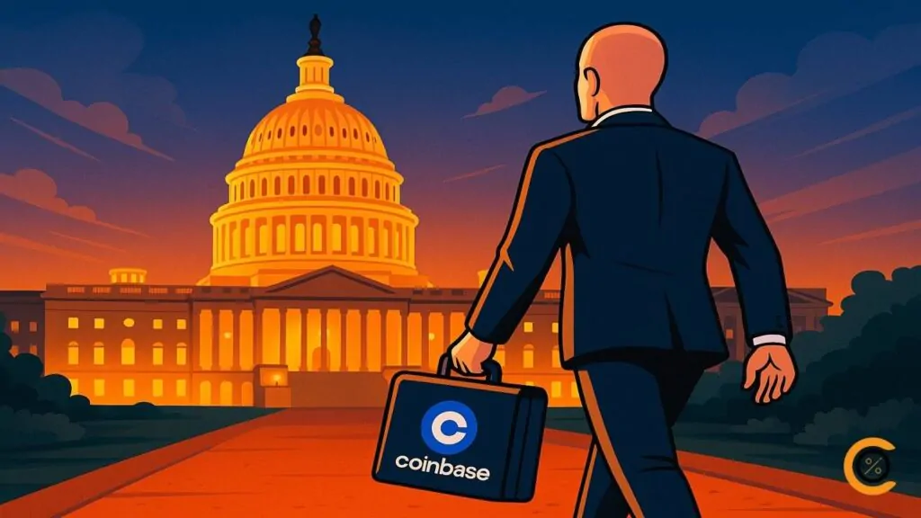 CEO da Coinbase em Washington D.C. para negociações sobre regulamentação de criptomoedas
