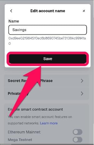 Change MetaMask Wallet Name