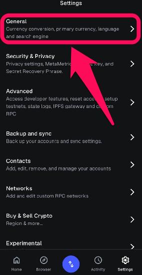change language settings in MetaMask