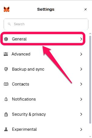 change language settings in MetaMask