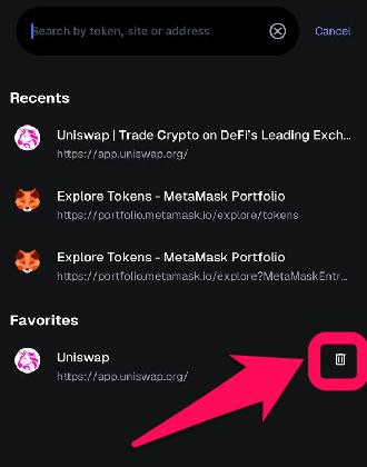 Mark dApps as Favorites in MetaMask Mobile
