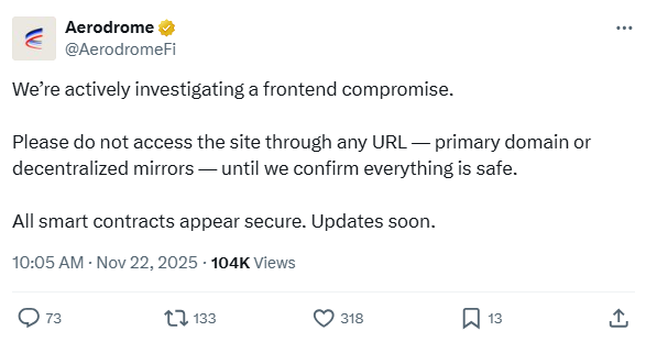 Aerodrome frontend compromise
