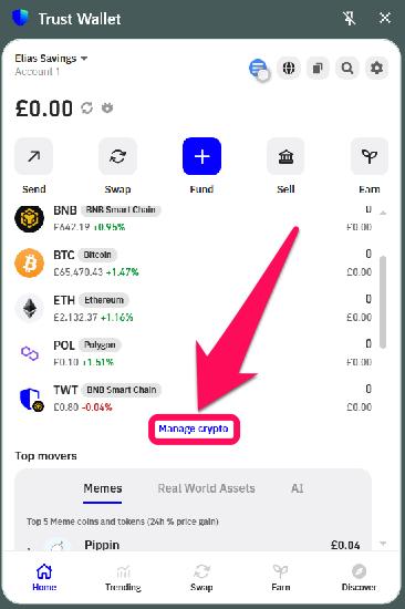 Hide Zero-Balance Tokens in Trust Wallet