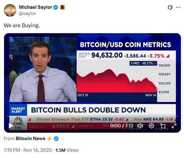 Michael Saylor bitcoin sale rumors
