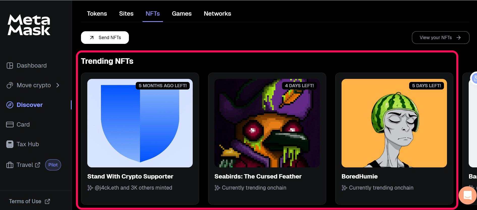 View and Claim NFT Airdrops in MetaMask