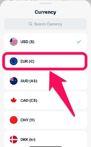 Change Display Fiat Currency in Rabby Wallet