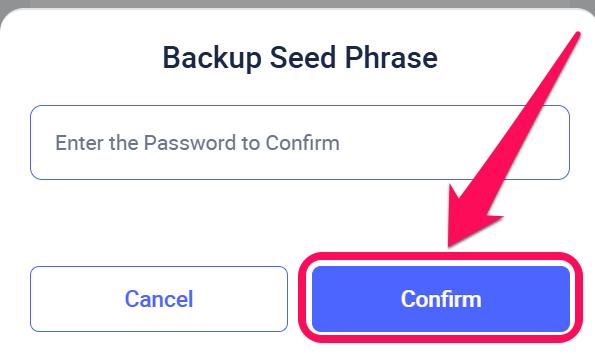 Find Secret Recovery Phrase in Rabby Wallet