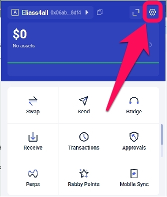 Change Language in Rabby Wallet