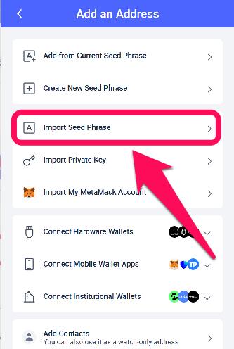 Import Existing Wallet to Rabby Wallet